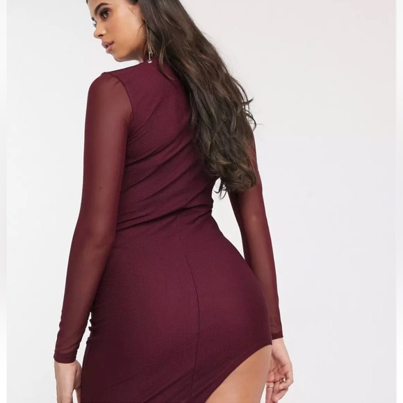 adidas x Ivy Park Asymmetrical Dress Maroon Size Small NWT Discontinued Rare - Picture 6 of 13